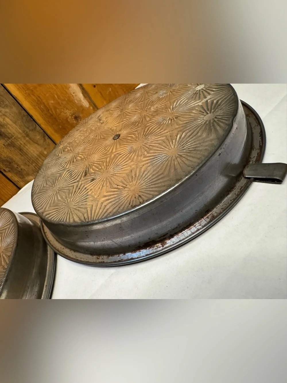 Vintage Ovenex Pie Plate Starburst Pattern